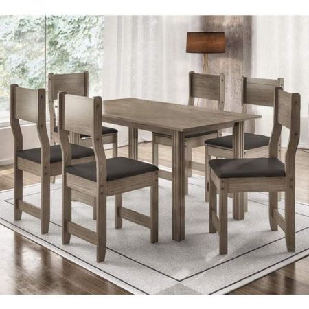 Mesa-com-6-Cadeiras-Dallas-150-Nogal-Preto---Indekes