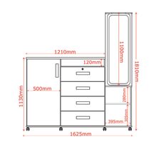 Comoda-Copacabana-2-Portas-4-Gavetas-Com-Espelho-Branco-Lukaliam-Moveis
