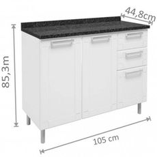 Balcao-de-Cozinha-3-Portas-2-Gavetas-6114-Multipla-Branco-Bertolini