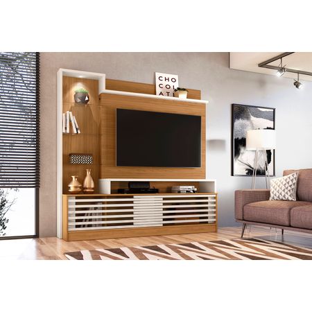 Estante-Home-Theater-Para-Tv-Ate-55-Polegadas-2-Portas-Frizz-Prime-Madetec-Naturale-off-White