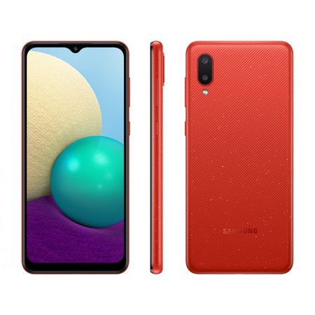 Smarphone-Samsung-Galaxy-A022-A02-32gb-Vermelho-Tela-6.5-Camera-Dupla