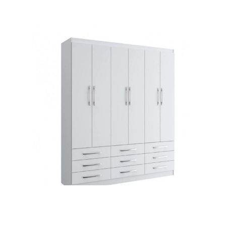 Guarda-Roupa-Casal-Sevilha-6-Portas-9-Gavetas-20266-Branco-Doripel-Moveis